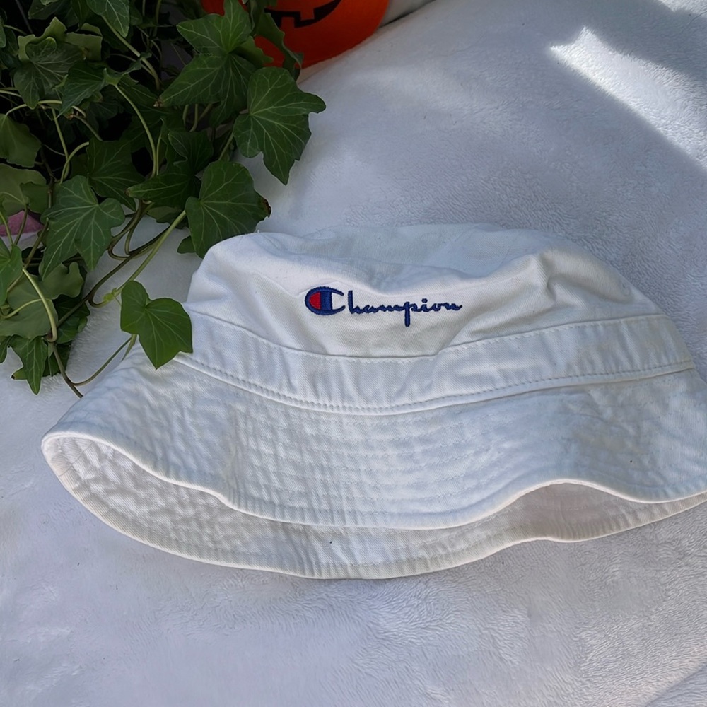White Champion Bucket Hat